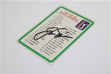Jack Nicklaus Signed 1982 Donruss Checklist Card JSA ALOA