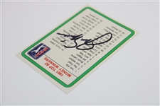 Jack Nicklaus Signed 1982 Donruss Checklist Card JSA ALOA