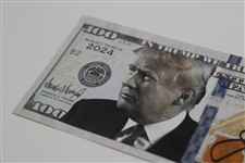 Jack Nicklaus Signed Novelty President Trump $100 Bill JSA ALOA