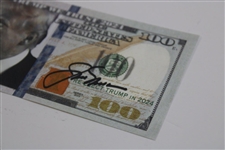 Jack Nicklaus Signed Novelty President Trump $100 Bill JSA ALOA