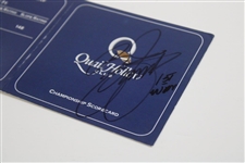 Rickie Fowler Signed Quail Hollow Scorecard with '1st Win' JSA ALOA
