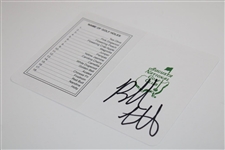 Bubba Watson Signed Augusta National Scorecard JSA ALOA