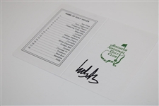Ludvig Aberg Signed Augusta National Scorecard JSA ALOA