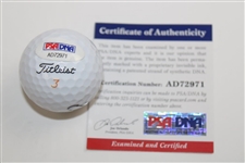 Justin Thomas Signed Titleist Masters Logo 3 Golf Ball PSA/DNA #AD72971