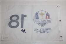 Collin Morikawa Signed 2020 Ryder Cup at Whistling Straits Flag Beckett #BH012719