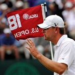 Final Rd 18th Hole Sunday Course Flown Flag from 2009 US Open Win by Lucas Glover
