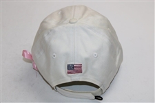 Michael Jordan Signed The President's Cup USA Team Worn Flag Hat w/ Pink Ribbon JSA ALOA