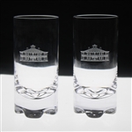 Two (2) Augusta National Golf Club Glass Clubhouse Logo Drinking Glasses