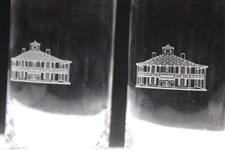 Two (2) Augusta National Golf Club Glass 'Clubhouse' Logo Drinking Glasses