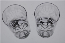 Two (2) Augusta National Golf Club Glass 'Clubhouse' Logo Drinking Glasses