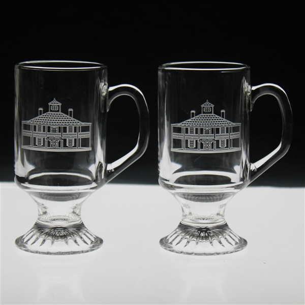Pair of Augusta National GC Clubhouse Logo Coffee Glasses