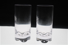 Two (2) Augusta National Golf Club Glass 'Clubhouse' Logo Drinking Glasses