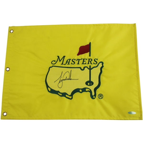 Tiger Woods Signed Replica 1997 Masters Embroidered Flag UDA