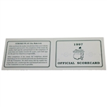 Tiger Woods Signed 1997 Masters Tournament Official Scorecard UDA