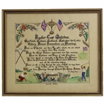 1973 Ryder Cup Matches Victory Dinner Invocation and Blessing - Framed