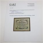 1973 Ryder Cup Matches Victory Dinner Invocation and Blessing - Framed
