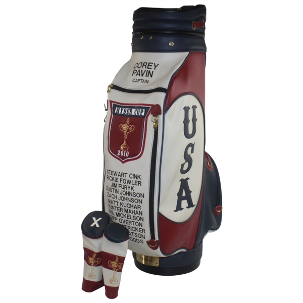 2010 Ryder Cup Team USA Bag w/Captain Corey Pavin & Team USA Player Names