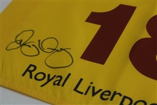 Rory McIlroy Signed 2014 The Open at Royal Liverpool Flag JSA #M55330