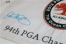 Rory McIlroy Signed 2012 PGA at Kiawah Ocean Course Embroidered White Flag JSA ALOA