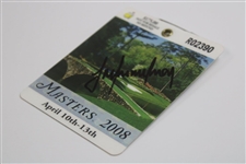 Trevor Immelman Signed 2008 Masters SERIES Badge #R02390 JSA ALOA