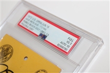 Jack Nicklaus Signed 1972 US Open Ticket #05371 PSA/DNA VG 3 AUTO 10