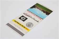 1962 U.S. Open Oakmont Country Club Matchbook Jack Nicklaus