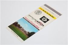 1962 U.S. Open Oakmont Country Club Matchbook Jack Nicklaus