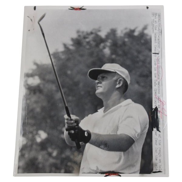June 17, 1962 Jack Nicklaus U.S. Open Oakmont C.C. Wire Photo