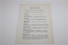 1966 U.S. Amateur Merion Golf Club Scorecard, Pairing Sheet & Data Sheets 