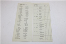 1962 U.S. Open Oakmont Country Club 3rd & 4th Rd Pairing Sheet Jack Nicklaus