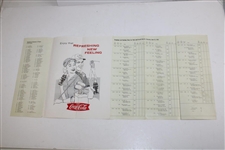 1962 U.S. Open Oakmont Country Club 3rd & 4th Rd Pairing Sheet Jack Nicklaus