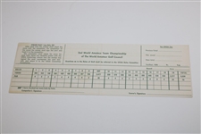 1960 World Amateur Team Championship Merion Golf Club Official Scorecard - Jack Nicklaus