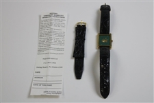 Masters Tournament Logo Genuine Crocodile Leather Watch w/Box