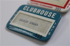 1976 & 1981 Masters Tournament Clubhouse Badges - Snead Family Collection