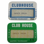 1972 & 1980 Masters Tournament Clubhouse Badges - Snead Family Collection