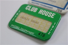 1972 & 1980 Masters Tournament Clubhouse Badges - Snead Family Collection