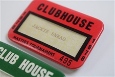 1970 & 1978 Masters Tournament Clubhouse Badges - Snead Family Collection