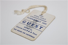 1977 Open Championship at Turnberry Guest Badge #245 - Tom Watson Winner
