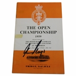 Gary Player Signed 1959 Open Championship at Muirfield Friday Daily Program JSA ALOA