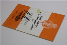 Gary Player Signed 1959 Open Championship at Muirfield Friday Daily Program JSA ALOA