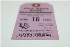 1962 US Open at Oakmont Country Club Season Grounds Ticket #572