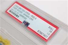 2000 Open Championship at St. Andrews Sunday Ticket PSA FR 1.5 - Tiger Woods Win