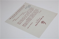 1941 Letter From The Merion Cricket Club About Employee Christmas Fund