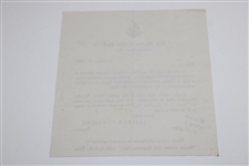 1941 Letter From The Merion Cricket Club About Employee Christmas Fund