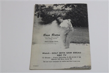 Sam Snead Signed 'The Greenbrier's Sam Snead Teaches Golf'