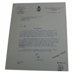 Typed Letter On R & A Stationary From Secretary K.R.T Mackenzie Showing The Costs Of Houses Rented At Augusta