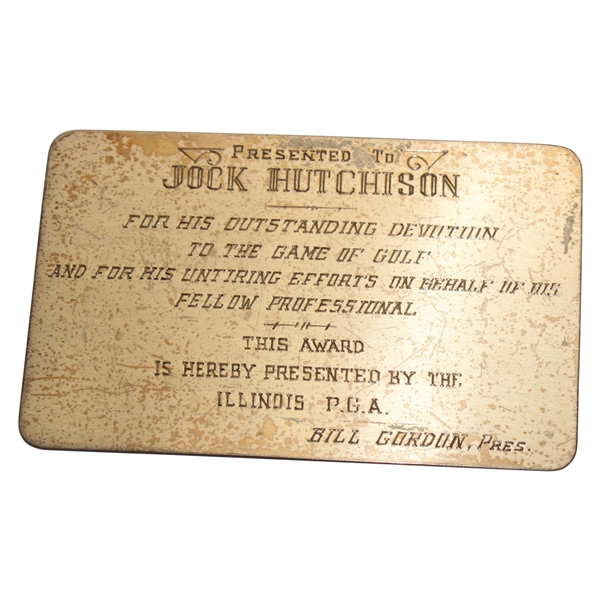 Jock Hutchinson Award For His Devotion To The Game Of Golf 