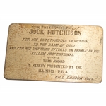 Jock Hutchinson Award For His Devotion To The Game Of Golf 