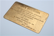 Jock Hutchinson Award For His Devotion To The Game Of Golf 