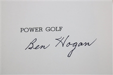 Ben Hogan Signed 1st Edition 'Power Golf' Book